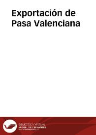 Portada:Exportación de Pasa Valenciana