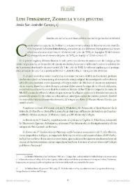 Portada:Luis Fernández, Zorrilla y los jesuitas / Jesús San José del Campo