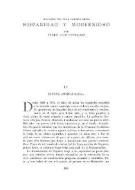 Diálogos del alma consigo misma : Hispanidad y Modernidad / por Pedro Laín Entralgo