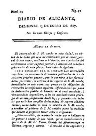 Portada:Núm. 13, 13 de enero de 1817