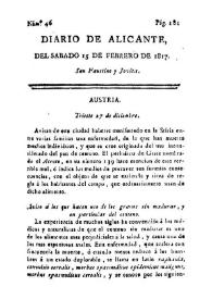 Portada:Núm. 46, 15 de febrero de 1817