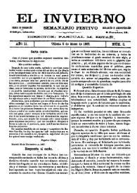 Portada:Núm. 6, 5 de enero de 1888