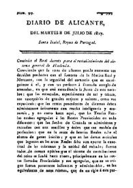 Portada:Núm. 99, 8 de julio de 1817