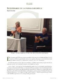 Portada:Bicentenario de la poesía gauchesca / Raul Chuliver