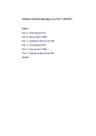 Portada:Vol. XXIV, 2003-2004