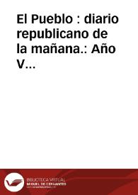 Portada:El Pueblo : diario republicano de la mañana.: Año V Número 1437/1466 - noviembre 1898 mes completo
