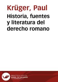 Portada:Historia, fuentes y literatura del derecho romano