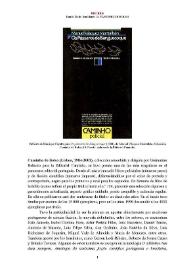 Portada:Caminho de Bolso (Lisboa, 1984-2001) [Semblanza] / Daniel Melo 