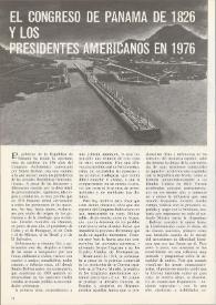 Portada:El Congreso de Panamá de 1826 y los presidentes americanos en 1976