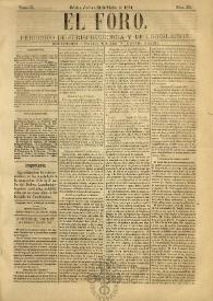 Portada:Tomo II, núm. 23, jueves 29 de enero de 1874