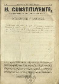 Portada:Tomo I, núm. 1, domingo 27 de abril de 1856