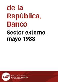 Portada:Sector externo, mayo 1988