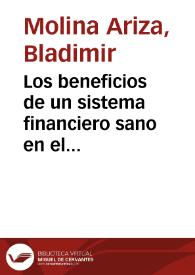 Portada:Los beneficios de un sistema financiero sano en el agro colombiano