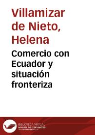 Portada:Comercio con Ecuador y situación fronteriza