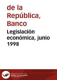 Portada:Legislación económica, junio 1998