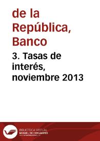 Portada:3. Tasas de interés, noviembre 2013