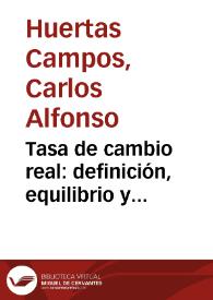 Portada:Tasa de cambio real: definición, equilibrio y metodología de cálculo en Colombia