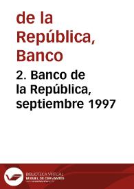 Portada:2. Banco de la República, septiembre 1997