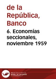 Portada:6. Economías seccionales, noviembre 1959