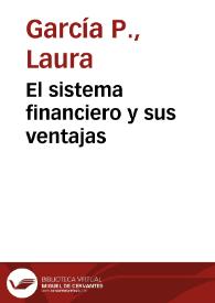 Portada:El sistema financiero y sus ventajas