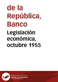 Portada:Legislación económica, octubre 1955