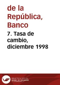 Portada:7. Tasa de cambio, diciembre 1998