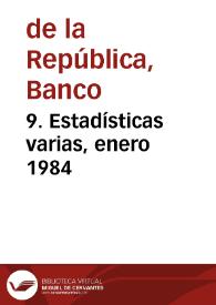 Portada:9. Estadísticas varias, enero 1984