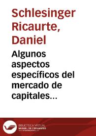 Portada:Algunos aspectos específicos del mercado de capitales colombiano: tasas de interés y exenciones impositivas