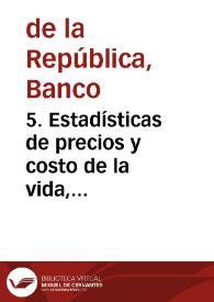 Portada:5. Estadísticas de precios y costo de la vida, diciembre 1948