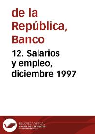 Portada:12. Salarios y empleo, diciembre 1997