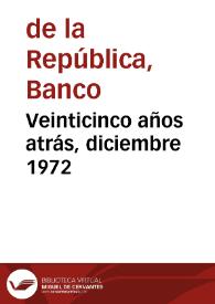 Portada:Veinticinco años atrás, diciembre 1972