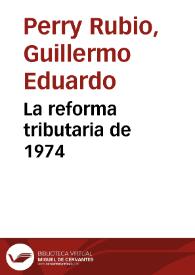 Portada:La reforma tributaria de 1974