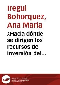 Portada:¿Hacia dónde se dirigen los recursos de inversión del presupuesto general de la nación?