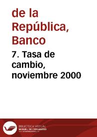 Portada:7. Tasa de cambio, noviembre 2000