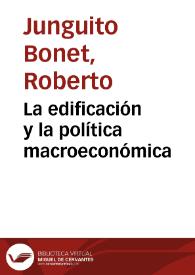 Portada:La edificación y la política macroeconómica