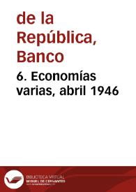 Portada:6. Economías varias, abril 1946