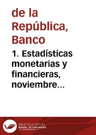 Portada:1. Estadísticas monetarias y financieras, noviembre 1993