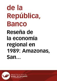 Portada:Reseña de la economía regional en 1989: Amazonas, San Andrés y Providencia