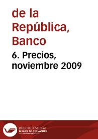 Portada:6. Precios, noviembre 2009