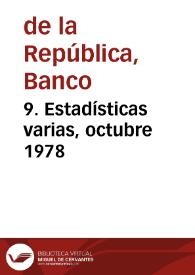 Portada:9. Estadísticas varias, octubre 1978