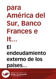 Portada:El endeudamiento externo de los países latinoamericanos a partir de 1961