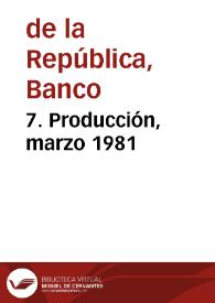 Portada:7. Producción, marzo 1981