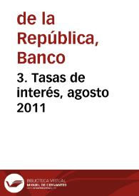 Portada:3. Tasas de interés, agosto 2011