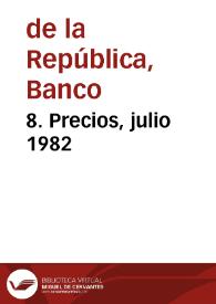 Portada:8. Precios, julio 1982