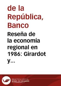 Portada:Reseña de la economía regional en 1986: Girardot y Huila