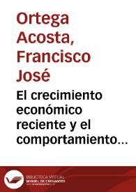 Portada:El crecimiento económico reciente y el comportamiento de la inversión