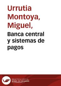 Portada:Banca central y sistemas de pagos