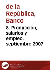 Portada:8. Producción, salarios y empleo, septiembre 2007