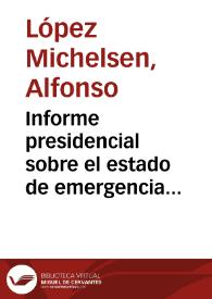 Portada:Informe presidencial sobre el estado de emergencia económica