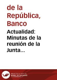 Portada:Actualidad: Minutas de la reunión de la Junta Directiva del Banco de la República y comunicados de prensa, marzo 2017